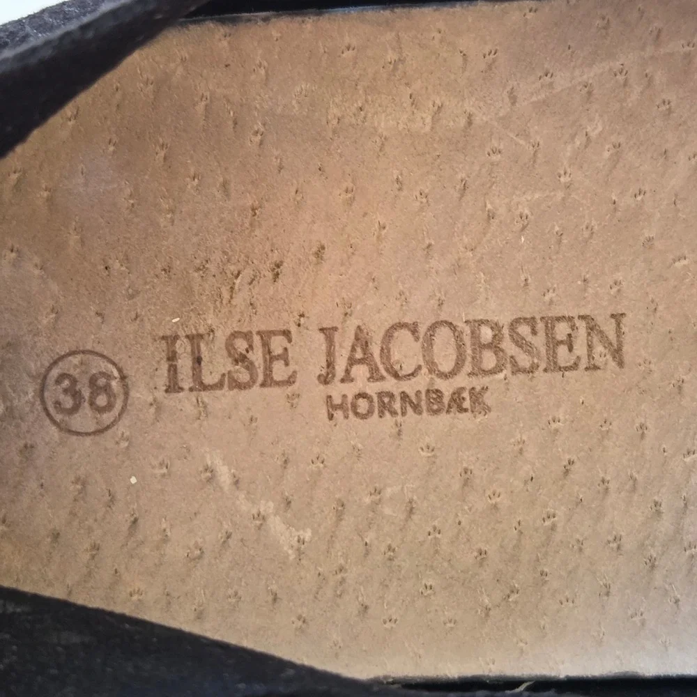 Ilse Jacobsen Tulip 139 Black Laser Cut Slip On Loafers Women Size 38 EU 8 US